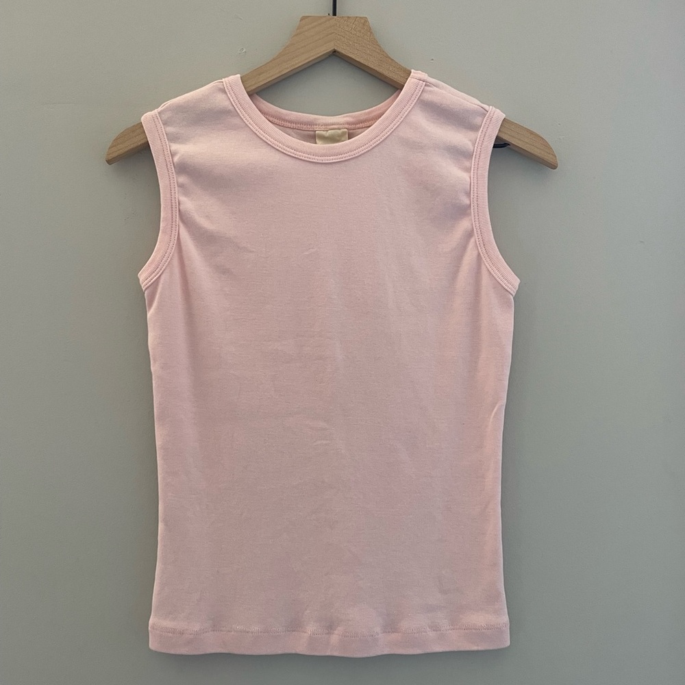 Nu Swim Organic Cotton Shell Tank in rose pink